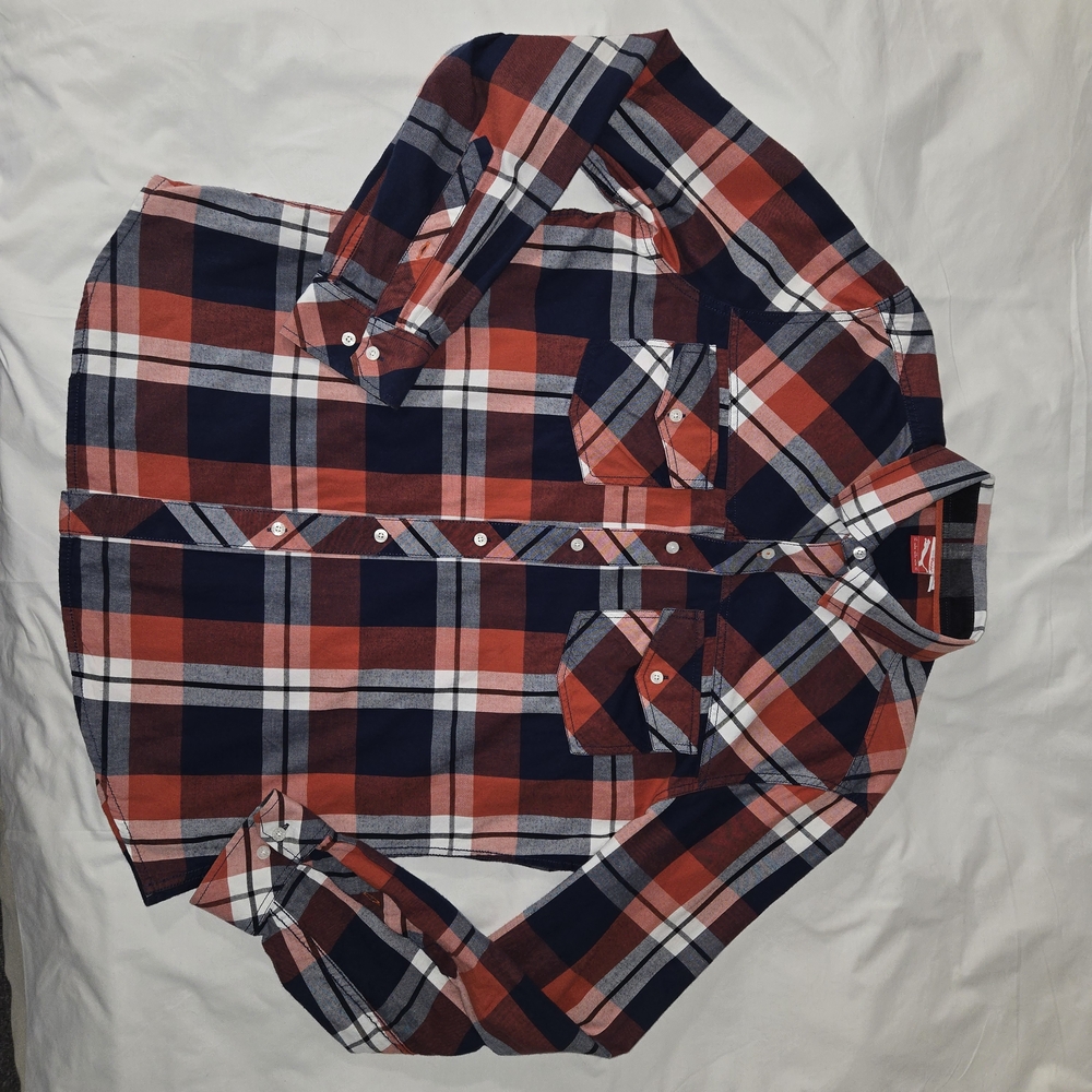 Puma Red and Black Checkered Men's Shirt